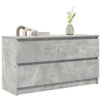 TV cabinet concrete grey 100x35x54 cm wood material TV Stand Entertainment Center with Storage, Media Television Table for Living Room Bedroom