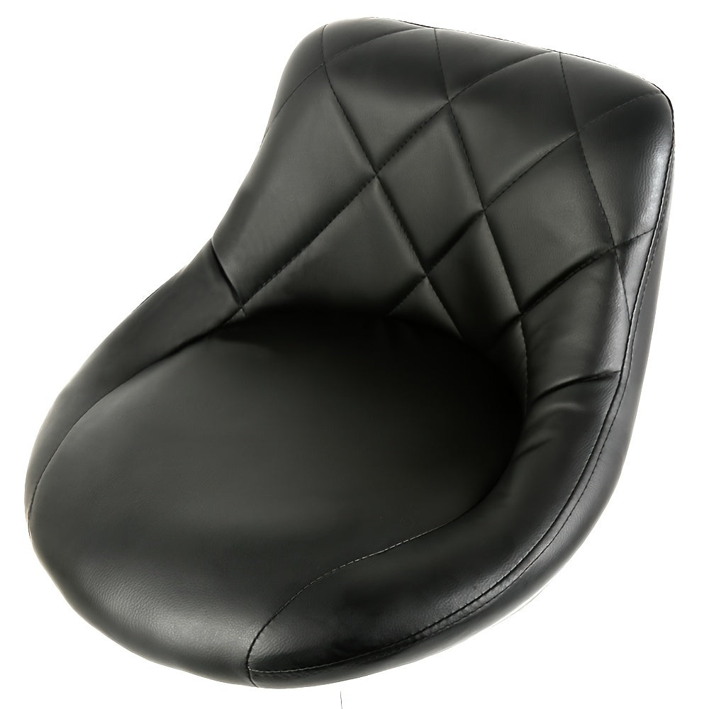 Barstoel – Barkruk – Keukenstoel – Hoogstoel – Draaistoel – Verstelbaar 55-75 cm – Zwart PU Leer – Ergonomisch Wingback Design Met Voetsteun