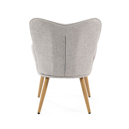 Fauteuil – Lounge Stoel – Sessel – Armstoel – Relaxstoel – Grijze Stof – Ergonomisch Design – 72x62x90,5 cm