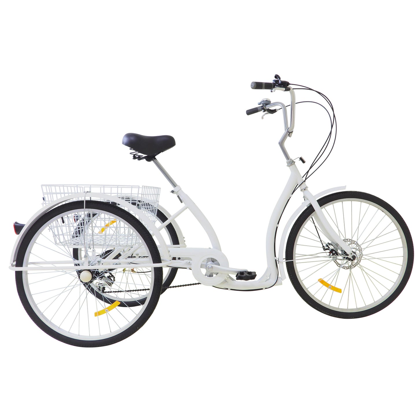 Stadsfiets – Fiets Voor Volwassenen – Comfortabele Stadsfiets – Functionele Fiets – Urban Bike – 6 Versnellingen – Schijfrem & Voormand – Wit
