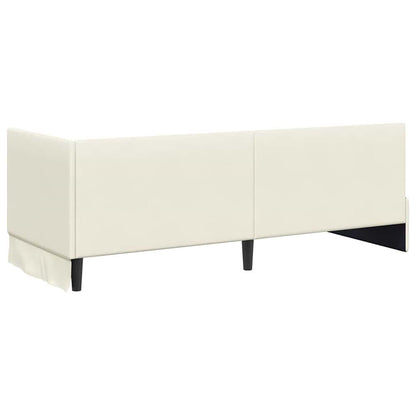 Bedframe – Bed – Eenpersoonsbed – Slaapbank – Kinderbed – Blauw Velvet Hoofdbord – Stevig Plaatmateriaal – Lattenbodem 80x200 cm
