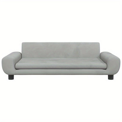 Hondenbed – Hondenkussen – Huisdierenmand – Dogbed – Lichtgrijs – Luxe Velvet – Ruim en Comfortabel – Polyester Materialen