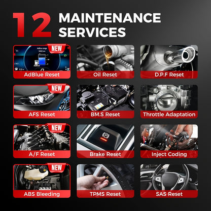OBD2 Scanner – Autodiagnose Tool – Foutcode Lezer – Motor Diagnose – ABS Airbag Reset – Draadloos Opladen – Geschikt Voor 36V Voertuigen