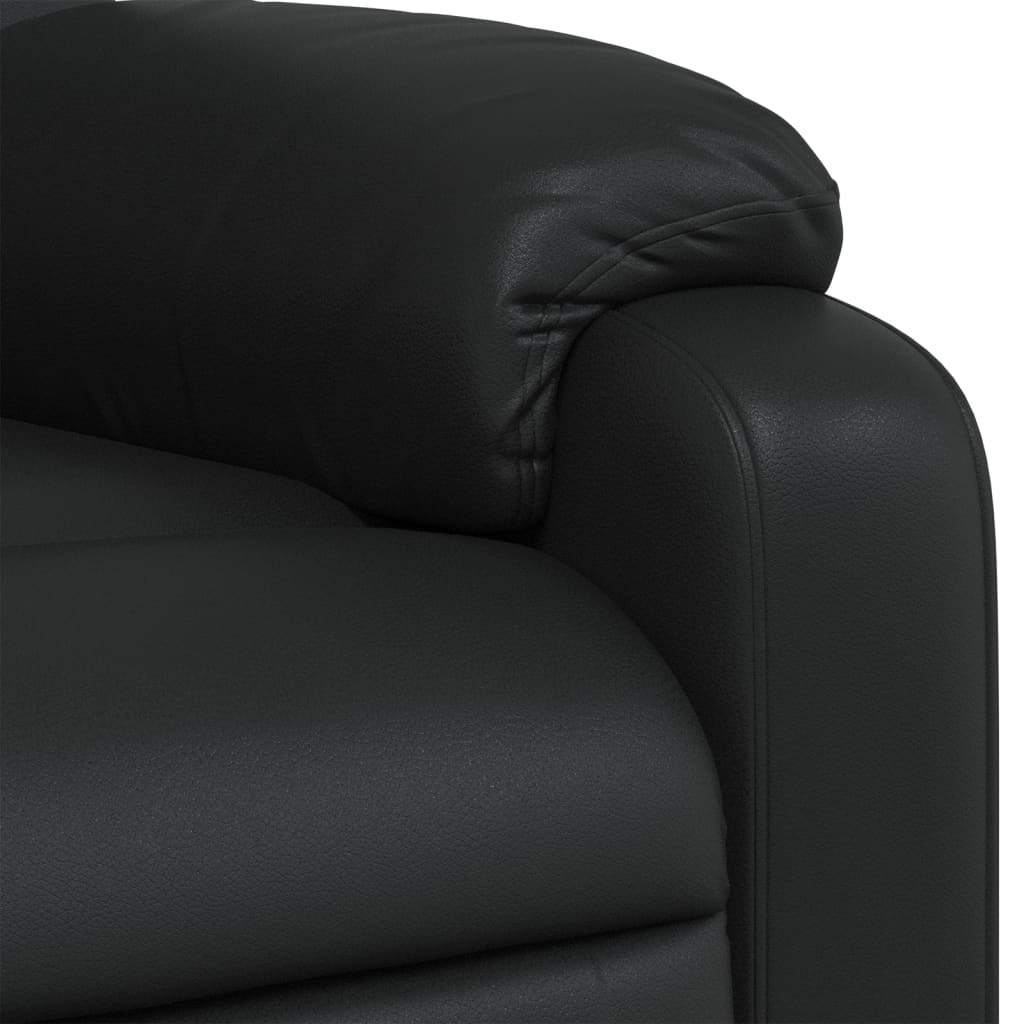Elektrische Relaxstoel – Relaxfauteuil – Elektrisch Verstelbare Stoel – TV Stoel – Fauteuil – Zwart – Verstelbare Rugleuning Tot 135° – Kunstleren Bekleding