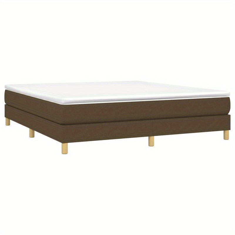 Modern Minimalist Bed Frame - Heavy-Duty Construction, Easy Assembly, Space-Saving Design, Compatible with All Mattresses, Ideal for Small Bedrooms & Apartments - Marrone Scuro (Dark Brown) - No Power Needed, Apartment Furnit