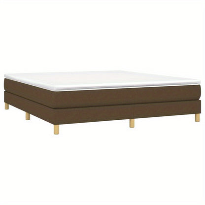 Modern Minimalist Bed Frame - Heavy-Duty Construction, Easy Assembly, Space-Saving Design, Compatible with All Mattresses, Ideal for Small Bedrooms & Apartments - Marrone Scuro (Dark Brown) - No Power Needed, Apartment Furnit