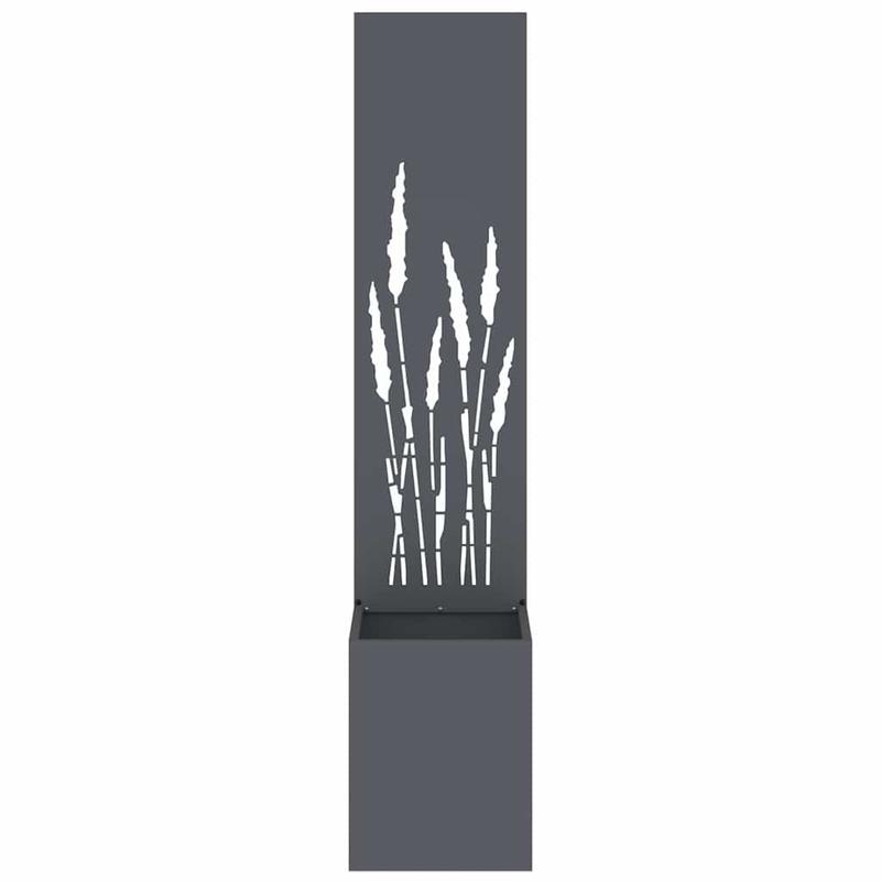 Bloembak – Plantenbak – Bloempot – Tuinbak – Balkonbak – Anthracite – 32x140 cm – Koudgewalst Staal – Weerbestendig