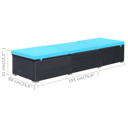 Poly Rattan Loungestoel – Tuinstoel – Tuinmeubel – Relaxstoel – Verstelbare Rugleuning – Waterbestendig PE Rattan – Gepoedercoat Staal