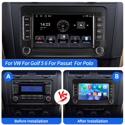 Autoradio Volkswagen – Multimedia Speler – Autoradio Android – GPS Navigatie – DAB+ Radio – 7-Inch IPS Touchscreen – Wireless Carplay & AHD Achteruitrijcamera
