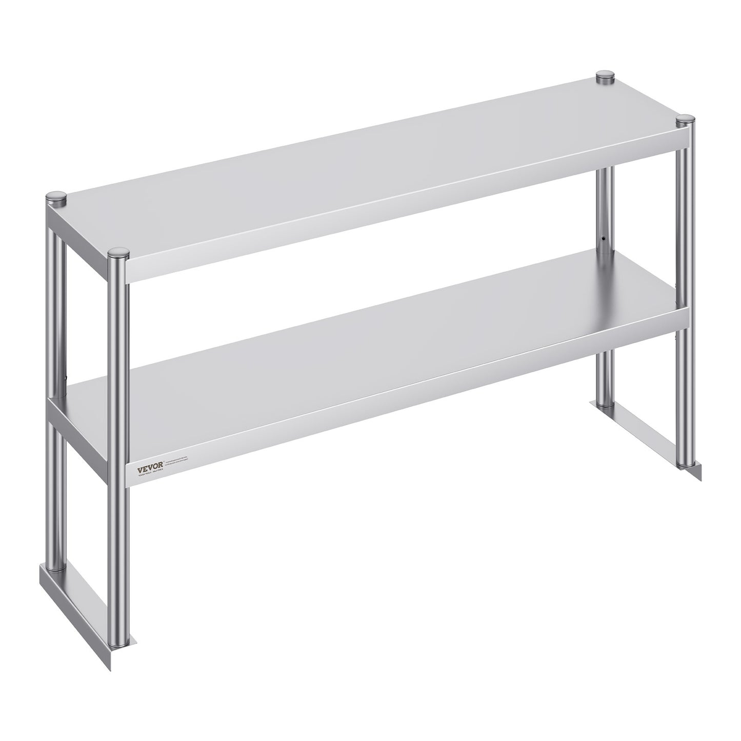 RVS Werktafel – Werkbank – Keukentafel – Werkblad – Werkplek – Verstelbare Dubbele Legplank – Roestvrij Staal 12"x48"