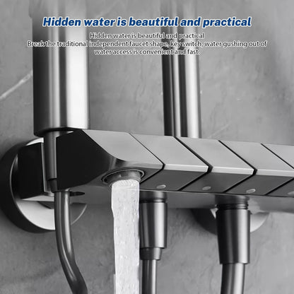 Douchesysteem – Regendouche – Douche Set – Handdouche – Watervaldouche – Koper – Digitaal Display – Ingebouwde Plank
