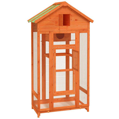 Brown Birdhouse 91.5x53x170cm Solid Pine Wood