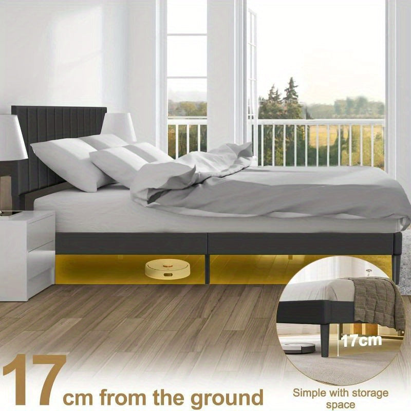 Eenpersoonsbed – Eenpersoonsbedden – Opbergbed – Slaapbank – Opklapbed – Metalen Frame – Fluwelen Hoofdeinde – 160x200 cm – Duurzaam & Compact