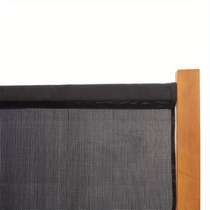 Kamerscheider – Ruimteverdeler – Scheidingswand – Kamerverdeler – 6 Panelen Zwart – 420x180 cm – Hout – Flexibel & Duurzaam