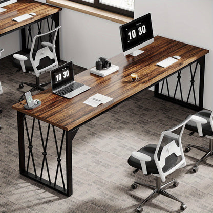 Bureau – Schrijftafel – Werkplek – Studietafel – Thuiswerkplek – Extra Lang 152,4 cm – Stevige Metalen Constructie – Ruim Werkoppervlak