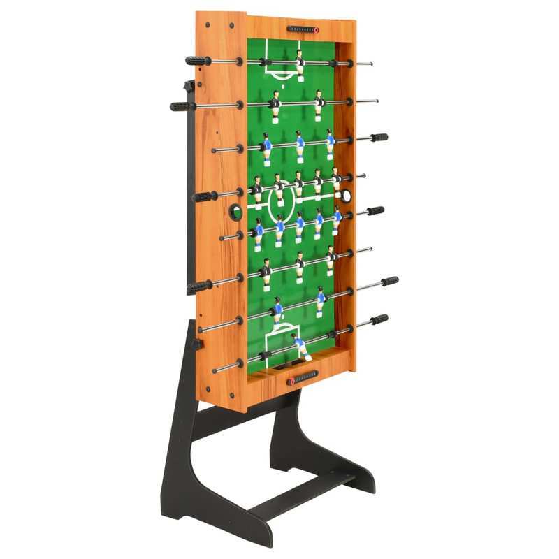 Tafelvoetbal – Voetbaltafel – Fussbaltafel – Tafelspel – Spelontwerp – Lichtbruin Composite Materiaal – Opvouwbaar en Compact 121x61x80 cm