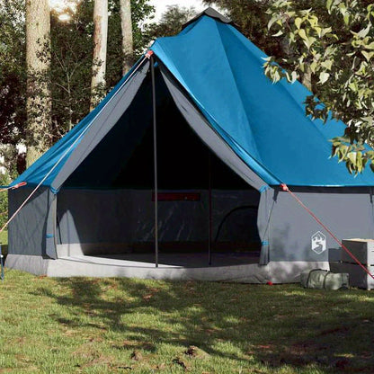 Tipitent – Familietent – Campingtent – Buitenfeest Tent – Pyramide Tent – Extra Ruim Voor 10 Personen – Waterafstotend Polyester Blauw