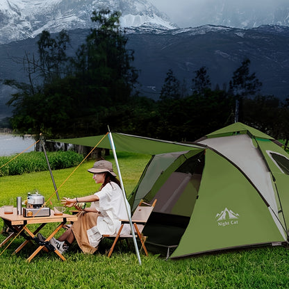 Pop-up Tent – Automatische Tent – Familie Tent – Kampeertent – Snelle Tent – Voor 3-4 Personen – Glasfiber Stokken – Binnen 1 Minuut Opgezet