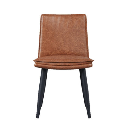 Eetkamerstoel Bruin – Stoel – Zitstoel – Eettafelstoel – Designstoel – PU Leer – Dubbele Lagen Kussen – Comfortabel Zitten