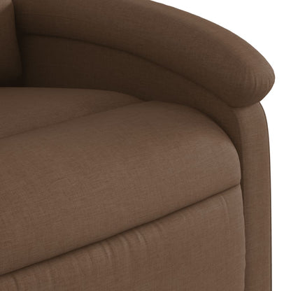 Verstelbare massagestoel – Relaxstoel – Fauteuil – Massagefauteuil – Lounge stoel – Bruin ademend textiel – 6-punts vibratiemassage