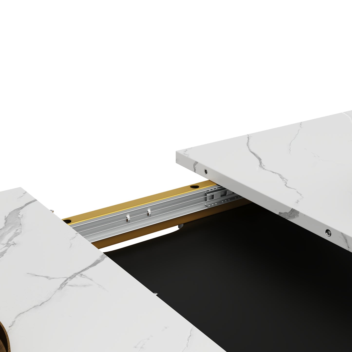 Uitschuifbare Eettafel – Uitklaptafel – Keukentafel – Woonkamertafel – Tafel Verlengbaar – Zwart Hardhout – Gouden Kruispoten – Verstelbaar 160-200 cm