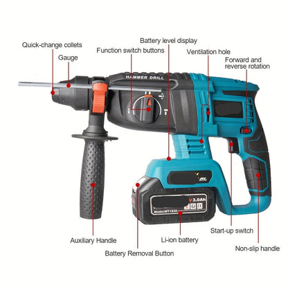Accu Klopboor – Accuboor – Klopboor – Boormachine – 18V – Borstelloze Motor – 3.0Ah Accu