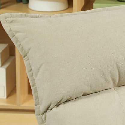 vloerstol – vloerstoel – zitzak – lounge stoel – zitzak stoel – 5-standen verstelbare rugleuning – draaibaar zitvlak – beige