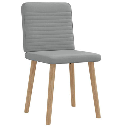 Eetkamerstoel – Keukenstoel – Woonkamerstoel – Bureaustoel – Retro Stoel – Set Van 2 – Lichtgrijs Stof – Comfortabel Schuim