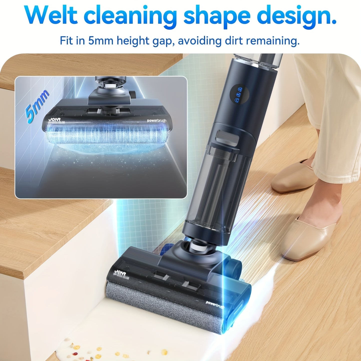 Draadloze Stofzuiger – Snoerloos Stofzuigen – Accu Schoonmaker – Handstofzuiger – Dweilstofzuiger – Slimme Mopfunctie – Zelfreinigend Systeem – Warmelucht Droger – LED Display