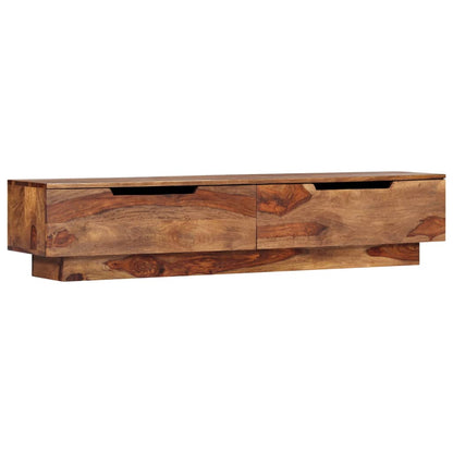 Tv Meubel – TV Kast – TV Meubels – TV Dressoir – TV Meubel Massief Hout – Sheesham Hout – Vintage Design – 2 Laden – Duurzaam & Robuust