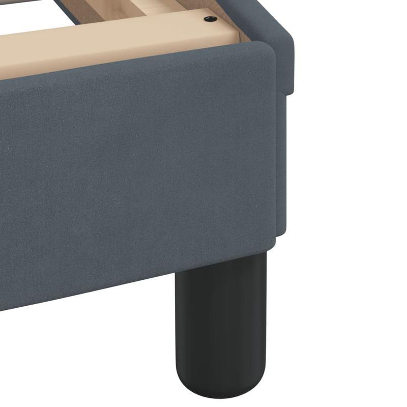 Bedframe – Houten Bed – Eenpersoonsbed – Platformbed – Gestoffeerd Bed – Donkergrijs Fluweel – Hoogwaardige Houtconstructie – Afmeting 90x200 cm