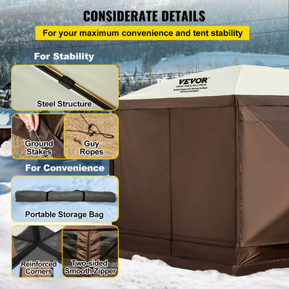 Partytent – Paviljoen – Tuintent – Pop-up Tent – Schaduw Tent – 3,05x3,05 m – Met Muskietennet – Makkelijk Opvouwbaar