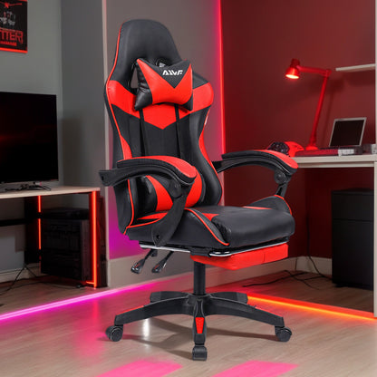 Office Chair, Gaming Chair, Gaming Chair, Ergonomic Gamer Chair with Footrest, Headrest,Lumbar Cushion, Padded Gaming Chair, Swivel Chair