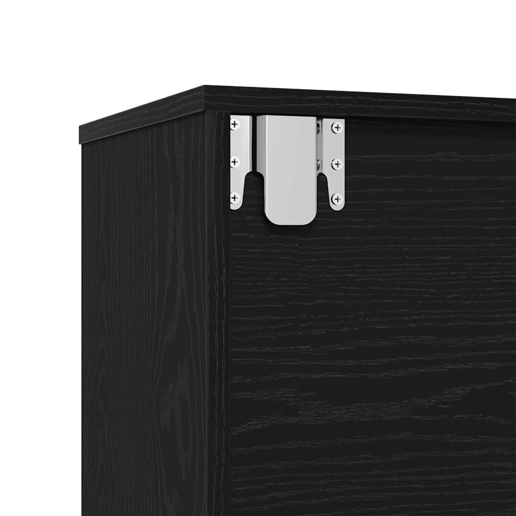 Boekenkast – Boekplank – Boekenrek – Opbergkast – Zwarte Eikenlook – Verstelbare Planken – 12 Ingebouwde Planken – Hoogwaardig Bewerkd Hout