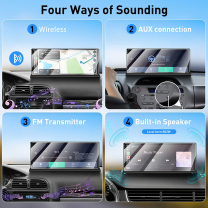 Autoradio – Multimedia Systeem – Autostereo – Car Radio – Inbouw Radio – 11,3 Inch IPS Touchscreen – 4K Frontcamera & 1080P Achteruitrijcamera