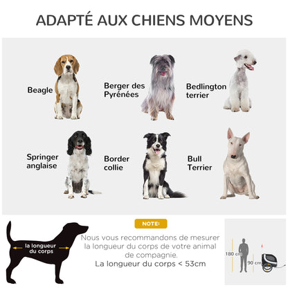 Fietskar voor Honden – Hondentrailer – Hondenwagen – Fietsaanhanger – Huisdierkar – Veiligheidssysteem met Reflectoren – Weerbestendige Beschermhoes – Wit