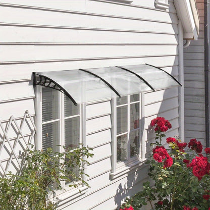 Doorluifel Polycarbonaat – Deur Overkapping – Zonwering – Regenluifel – Voordeurbescherming – UV Bescherming – 90 x 295 cm