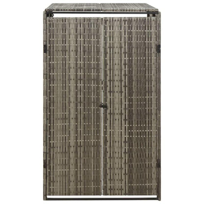 Trash Can Box for 1 Ton Gray 70X80X117 Cm Poly Rattan/Cover for Outdoor Storage Boxes/Cover for Trash Cans/Cover for Trash Cabinets/Cover for Storage Cabinets. This Trash Can Cover Is Made of Robust And Durable Materials, Is