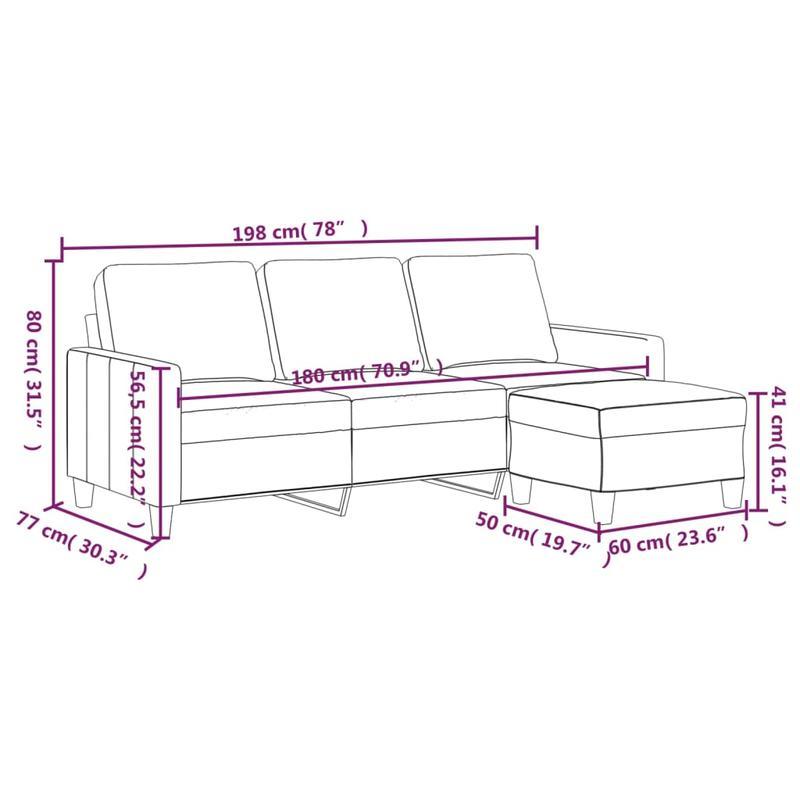 Bankstel – 3-zitsbank – Slaapbank – Hoekbank – Zetel – Modern Europees Design – Zwaar Hardhouten Frame – Zwart Kunstleer – Ruimtebesparend – Comfortabel