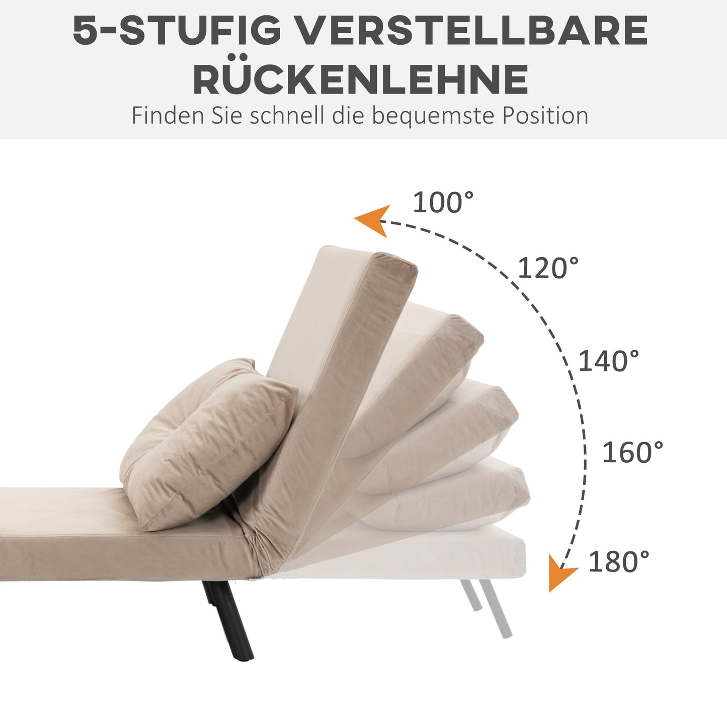 Relaxstoel – Relaxfauteuil – Leunstoel – Loungechair – Scandinavische Design – Beige Kussen Met Knopen – Verstelbare Rugleuning