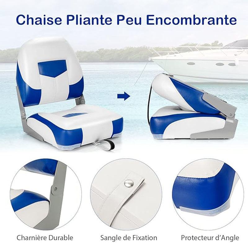 Inklapbare Bootstoelen – Bootstoelen Set – Vouwstoelen – Visstoelen – Pilootstoelen – Ergonomische Rugleuning – Comfortabel Schuim