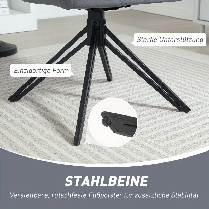Eetkamerstoel Met Armleuningen – Stoel – Kuipstoel – Bureaustoel – Retro Stoel – Gevoerde Velvet Bekleding – Stalen Frame – Comfortabele Moderne Zitplek – Duurzaam Metalen Constructie