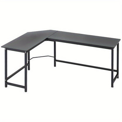 Hoekbureau – Computerbureau – Bureau – Werkplek – Study Table – Verstelbaar in hoogte – Stevig metalen frame – 168x120x75 cm – Zwart – Ergonomisch design