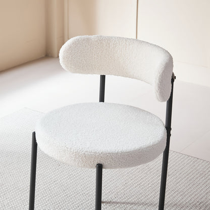 Eetkamerstoelen – Stoelen – Kitchen Chairs – Bistro Stoelen – Moderne Stoelen – Mid-Century Design – Velvet Bekleding – Robuust Metalen Frame – Set van 4 – Grijs