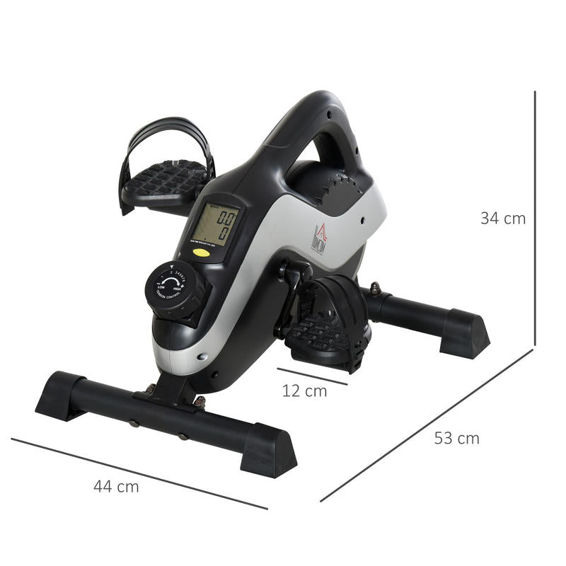 Mini Home Gym Pedal Trainer with Anti-Slip Mat & Adjustable Resistance - Heavy-Duty Iron Construction, Sturdy Base & Non-Slip Flooring - Compact Space-Saving for leg Trainer, Arm/Full-Body Workout Equipment - Ideal for Home G