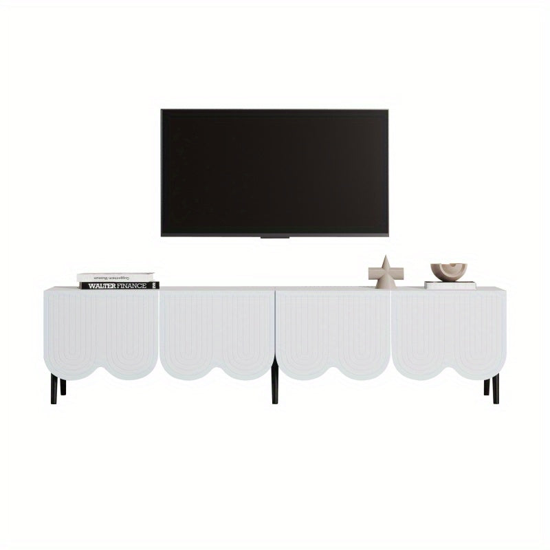 TV-Meubel – TV-Kast – TV-Standaard – Entertainmentmeubel – Dressoir – 177,8 cm extra lang – verstelbare planken met soft-close deuren