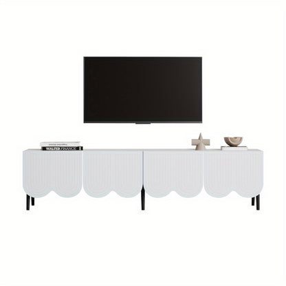 TV-Meubel – TV-Kast – TV-Standaard – Entertainmentmeubel – Dressoir – 177,8 cm extra lang – verstelbare planken met soft-close deuren