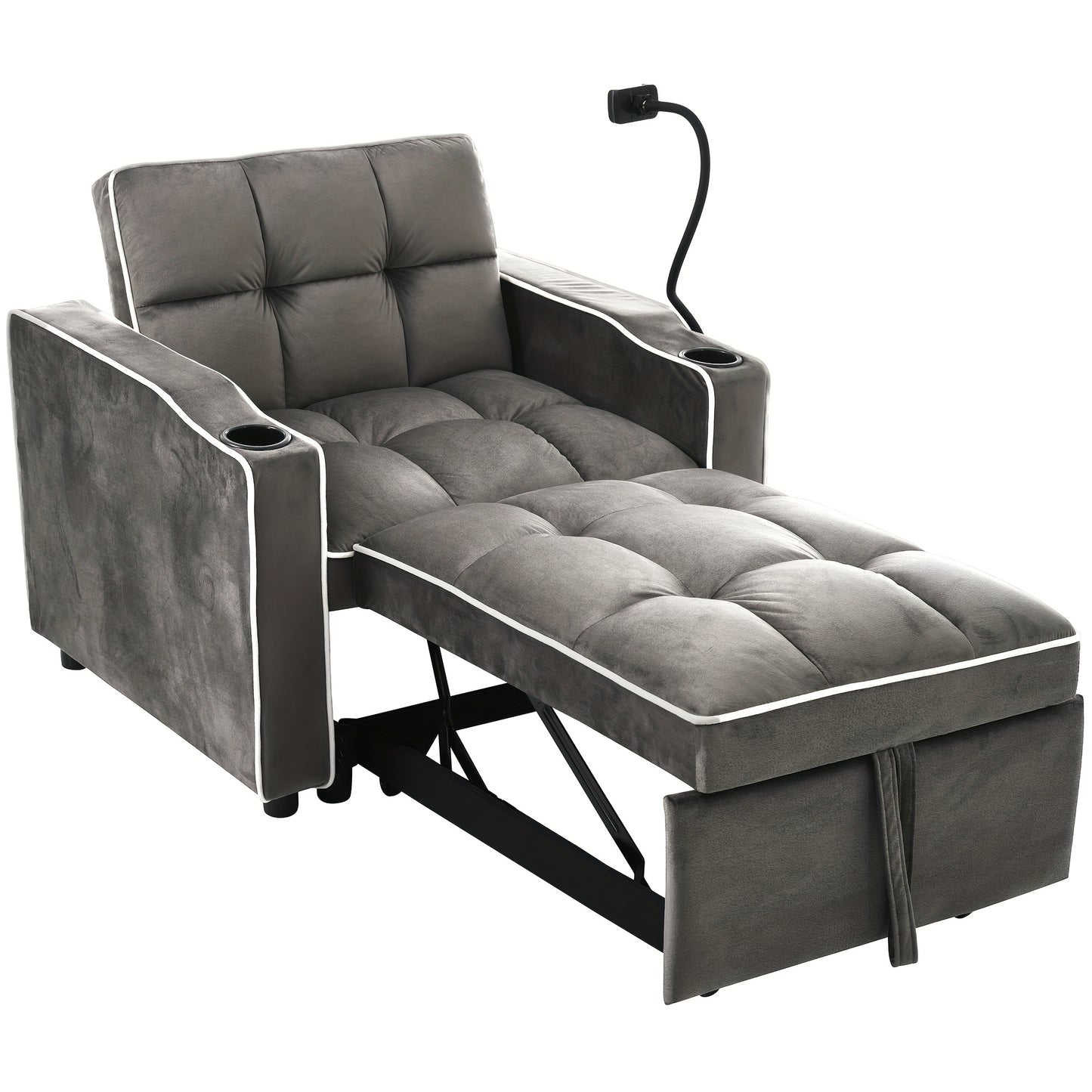 Stoelbed – Sofa Bed – Slaapstoel – Fauteuil – Ligstoel – Multifunctioneel 3-in-1 Design – Compact 83x167x76 cm – Stijlvolle Velvet Bekleding