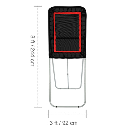 Lacrosse Bounce Back Net – Rebounder – Pitchback Net – Werpscherm – Trainingsnet – Opvouwbaar Frame – Verstelbare Hoek – Duurzaam PVC – Robuust IJzeren Buizen Frame