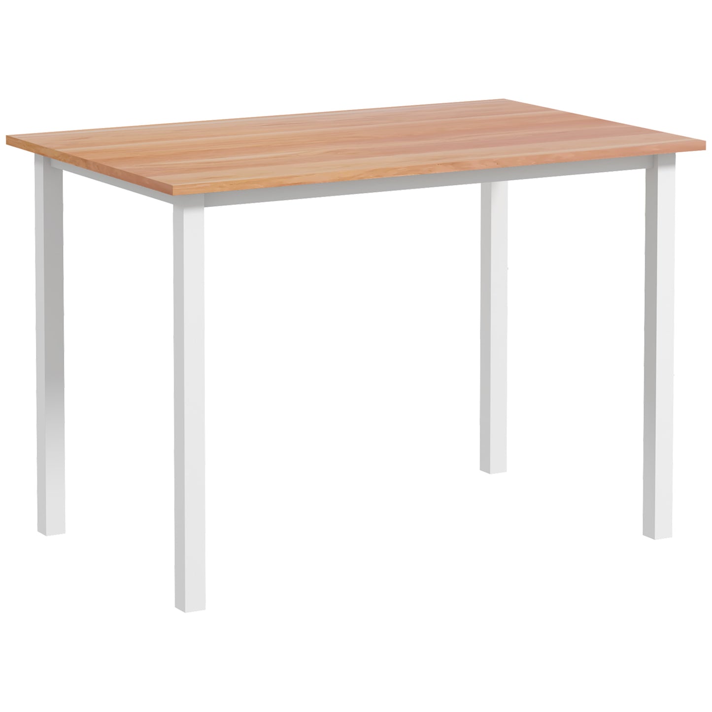 Eettafel – Keukentafel – Uitschuifbare Tafel – Uitklapbare Eetkamertafel – Diner Table – Voor 4-6 Personen – Melamine Blad – Stalen Poten